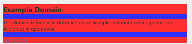 Photo of a div highlighted with blue, and children colored red